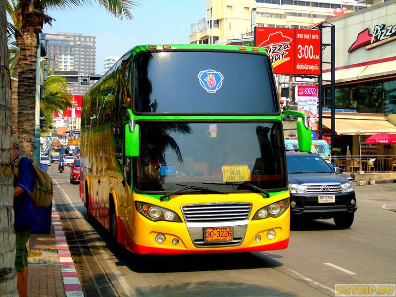 Автобусы в Паттайе, Как добраться на Самуи из Бангкока