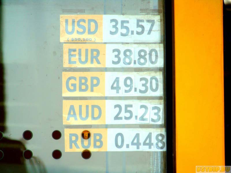 Курс рубля и доллара к бату в Паттайе