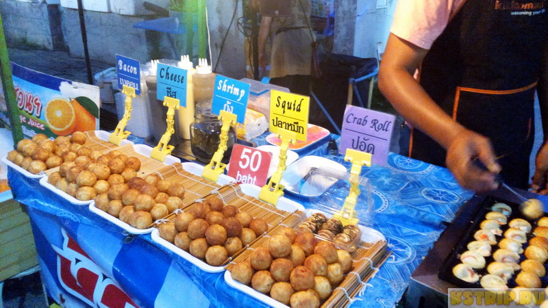 Ночной воскресный рынок на Самуи, Ламай – типичные сувениры и местная еда